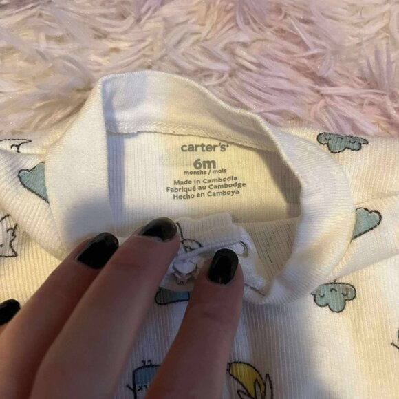 Carter's Zip Up Pajamas 6 Months - Picture 2 of 5